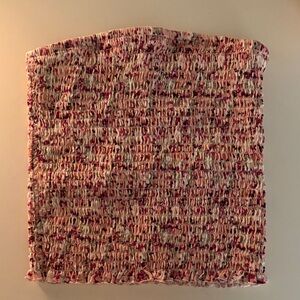 Garage Pink Floral Smocked Top